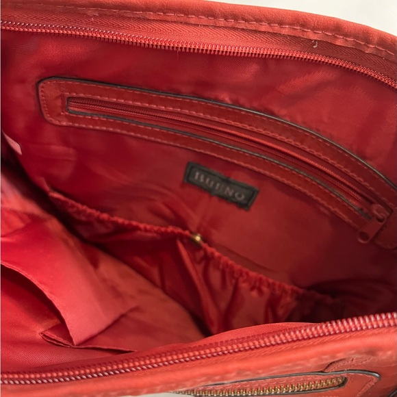 Bueno Dark Red Leather Look Rectangular Handbag - Picture 5 of 7